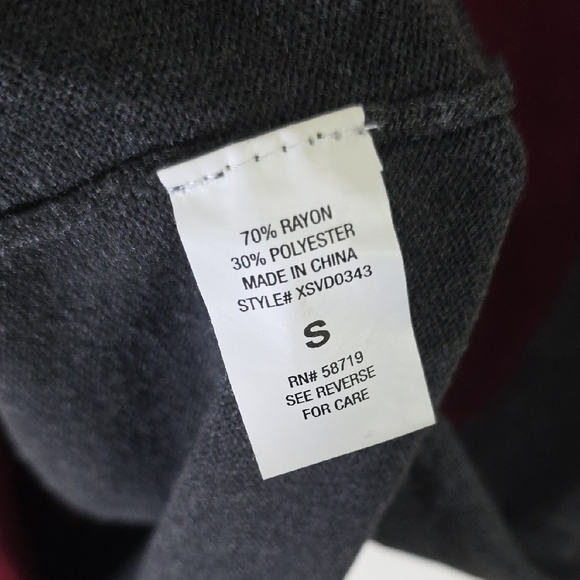 NY Collection Red and Gray Sheath Dress with Raglan Sleeves - Picture 3 of 5